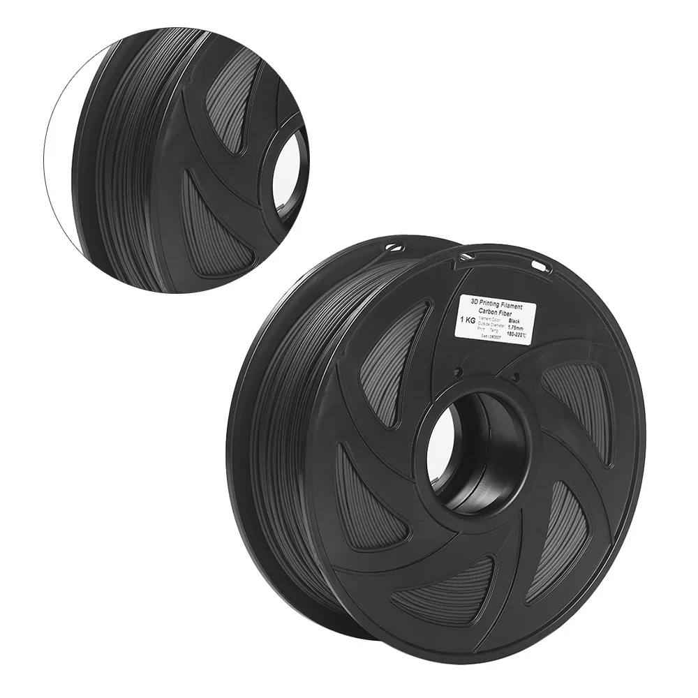 3D Printer Filament Carbon Fiber + PLA 1.75mm 1kg Spool Dimensional Accuracy  +/- 0.02mm