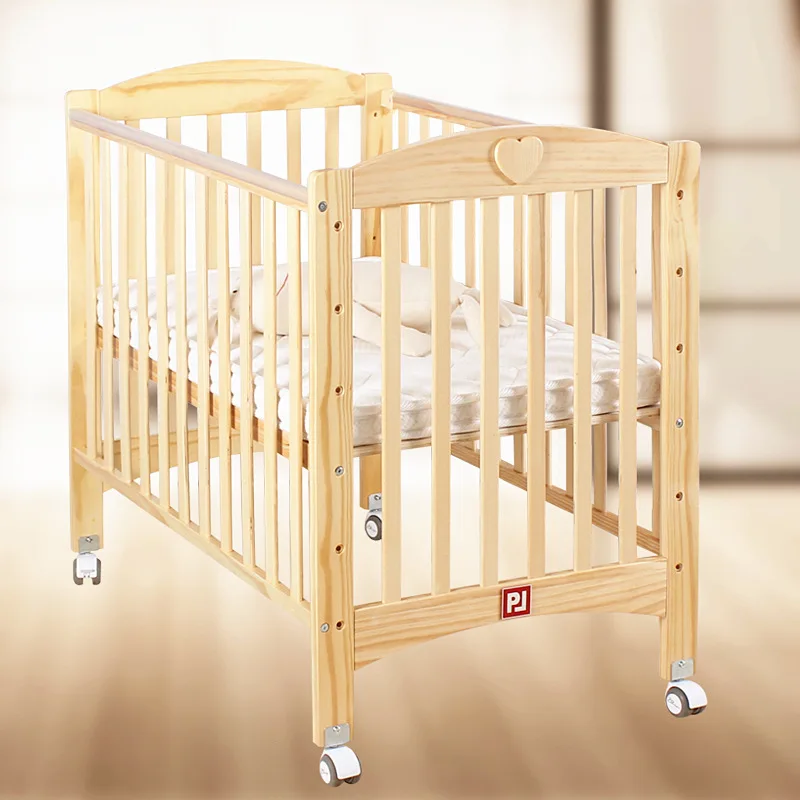Детская деревянная кроватка детская качалка с роликом для новорожденных игровая