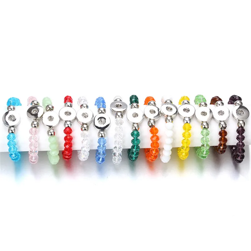 Красочные Бусины браслет с застежкой сделай сам подвесками 18 мм кнопки ювелирные