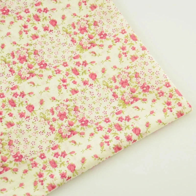 Classical Flowers Design 100% Cotton Fabric Sewing Tissue Textiles Tilda Doll Cloth Patchwork Scrapbooking Beginner's Practice|fabric cloth