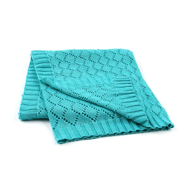 

Knitted Hollow Soft Baby Blankets Newborn Bebes Swaddle Wrap Infant Kid Stroller A2UB