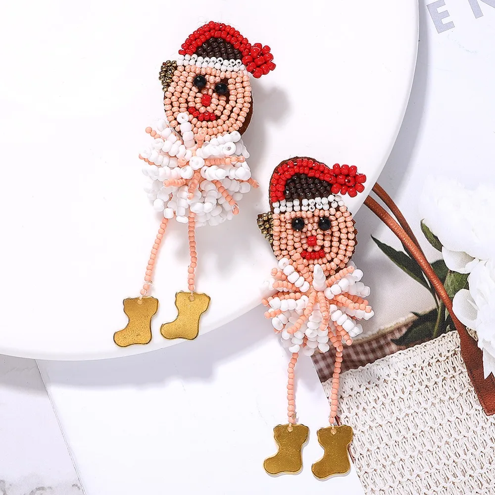 Dvacaman большие Свинг Висячие Серьги Boho Этнические бисерные подвески серьги большие кисточки бахрома массивные ювелирные изделия аксессуары