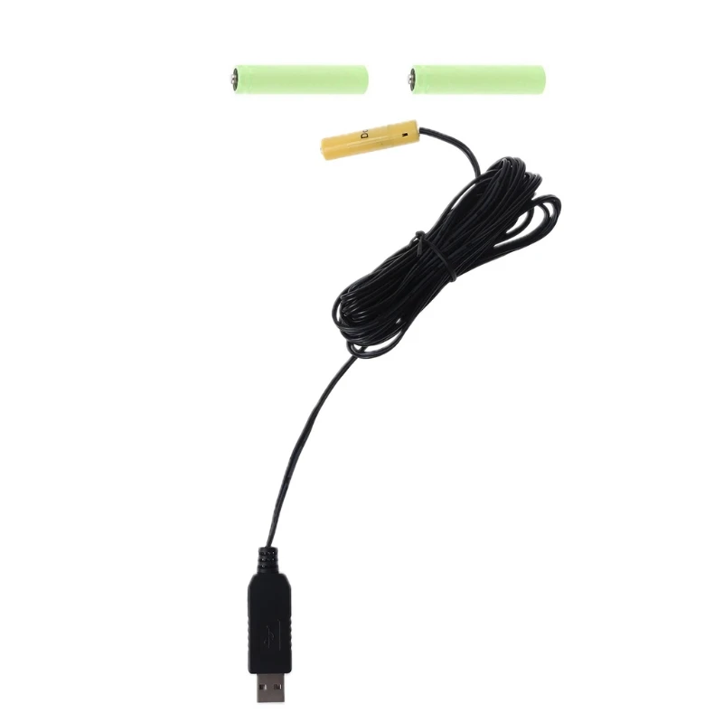 

USB Power Supply Cable for AAA Battery Replace 4.5V 3 AAA Battery Eliminator 27RA