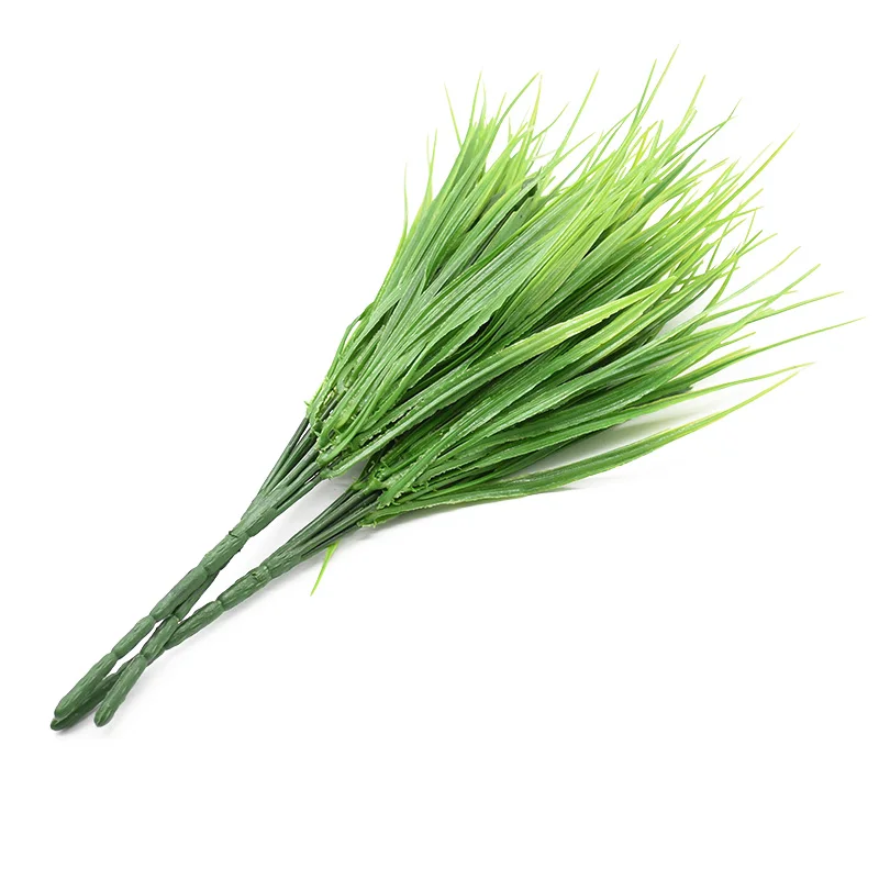 

Вазы для дома, свадьбы, дома, 1/2 шт., 7 вилок, зеленая трава, пластиковые искусственные растения цветов, весна-лето, для гостиной, Декор для дома