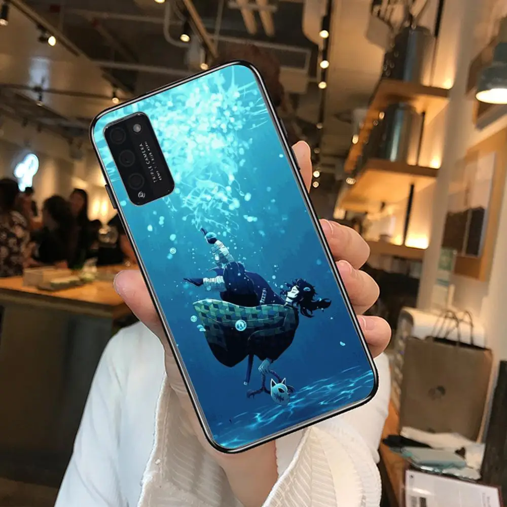

Anime Demon Slayer Case for Clear Phone Case For Huawei Honor 10 20 30 9 X Pro Lite V 5G RU Black Etui Coque Hoesjes Comic Fash