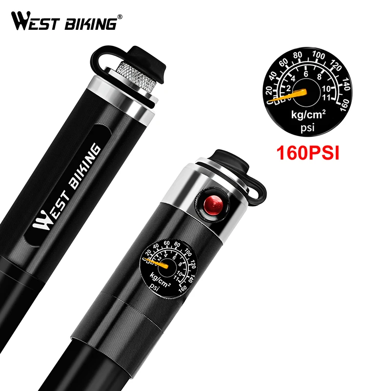 WEST BIKING Портативный велосипед манометр насоса высокое Давление ручной насос