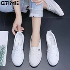 Женские кроссовки из ПУ кожи, на низкой платформе