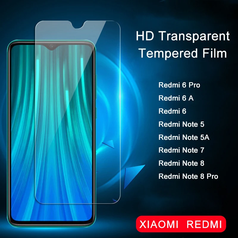 1 шт. HD Прозрачная закаленная пленка для Redmi Note 6 7 7A 8 Pro 5 защита от падения
