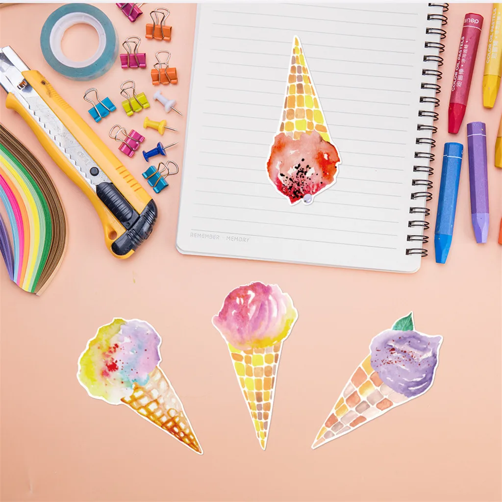 Наклейки на стену с изображением мороженого из мультфильма креативные наклейки