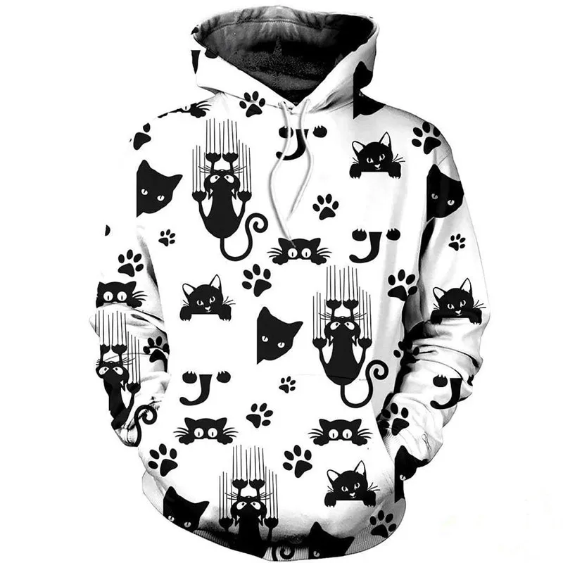 

The most fashionable 3D full print cute black cat casual shirt Sweatshirt Hoodie