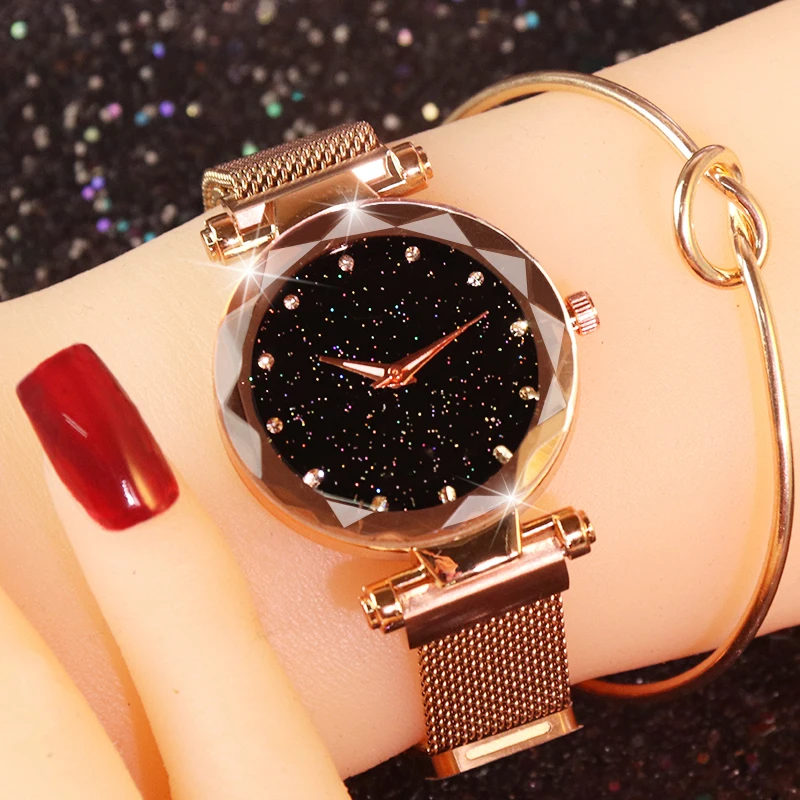 

Women's Watches Magnetic Starry Sky Ladies Watch Luxury Watch Diamond Wrist Watches Clock Women Bracelet relogio feminino saat