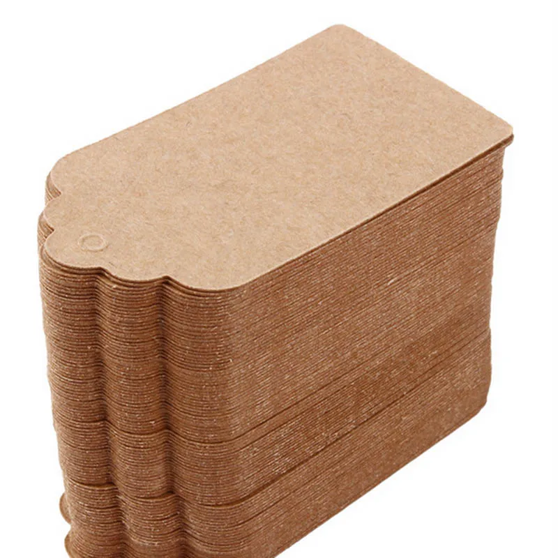 100 шт./лот крафт-бумага пустой подарок ручная роспись бирки для свадебной