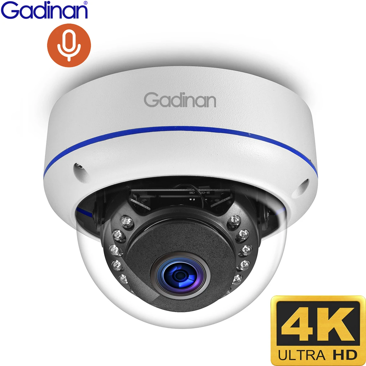 Камера видеонаблюдения Gadinan 8 Мп 4K POE H.265 | Безопасность и защита