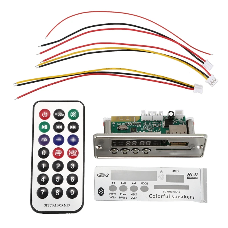 DV12V Автомобильный MP3 декодирующая плата с пультом дистанционного управления Aux
