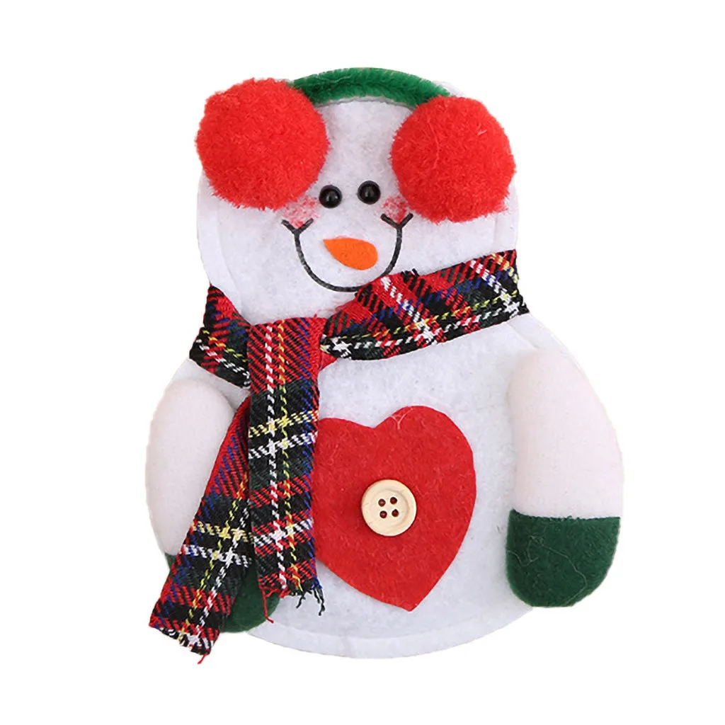 Санта Клаус с оленем на Рождество и новый год карман вилка нож столовые приборы