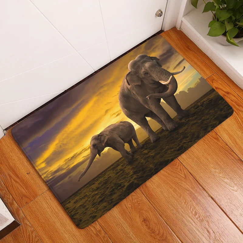 CAMMITEVER Dawn Дикий слон декоративный коврик ковер для гостиной чайной тематики