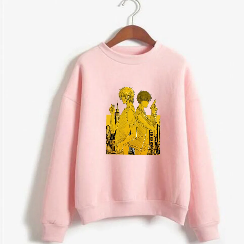 

Fashion Anime Banana Fish Hoodie Long Sleeves And Loose Round Neck