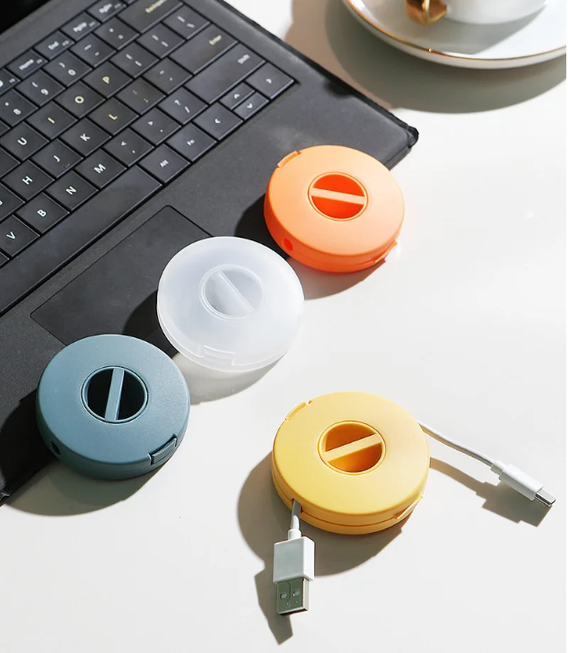 Вращающиеся зажимы для кабеля круглая намотка наушников кабель передачи данных