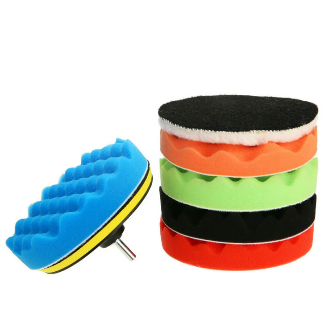 

Regular Sponge Polishing Waxing Buffing Pad Kit Set 7pcs 4inch For Car Polishing Pads Durable And Practical