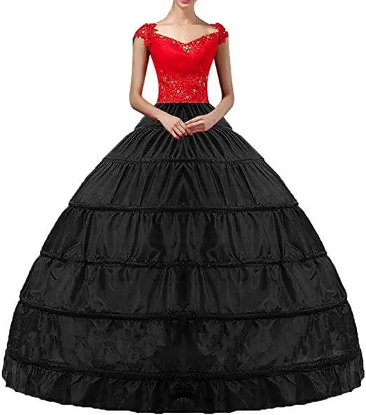 

Sensual Looking Fancy Clingy Women Crinoline Hoop Petticoats Skirt Slips Floor Length Underskirt for Ball Gown Wedding Dress