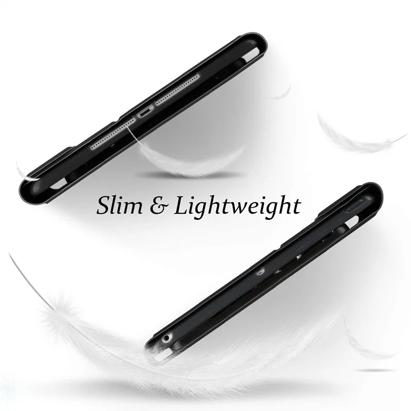 Ультратонкий чехол из искусственной кожи с магнитной съемной клавиатурой для IPad