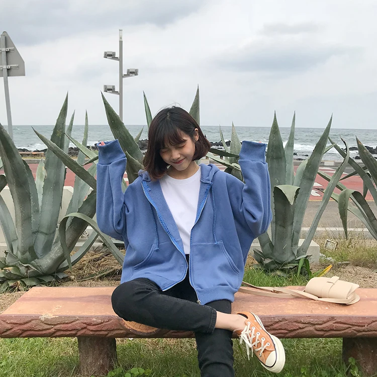 

4 colors 2020 Fashion Women Autumn Winter Hoodie Coats Warm Zipper Jacket Casual Clothing Tops Female Coat womens Sport