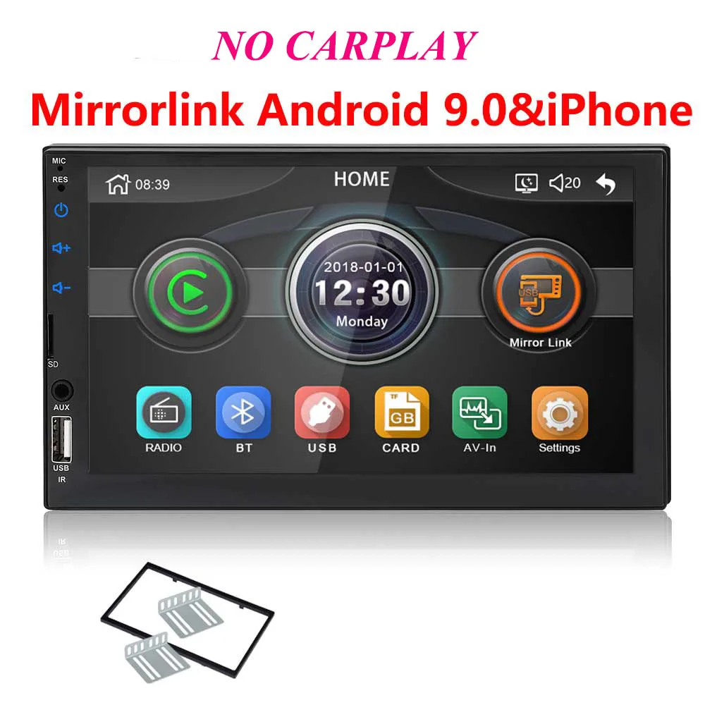 2 din автомагнитола " HD сенсорный экран плеер mirrorlink Android 9 Iphone MP5/SD/FM/MP4/USB/AUX/Bluetooth Авто Аудио для камеры - Цвет: 7049