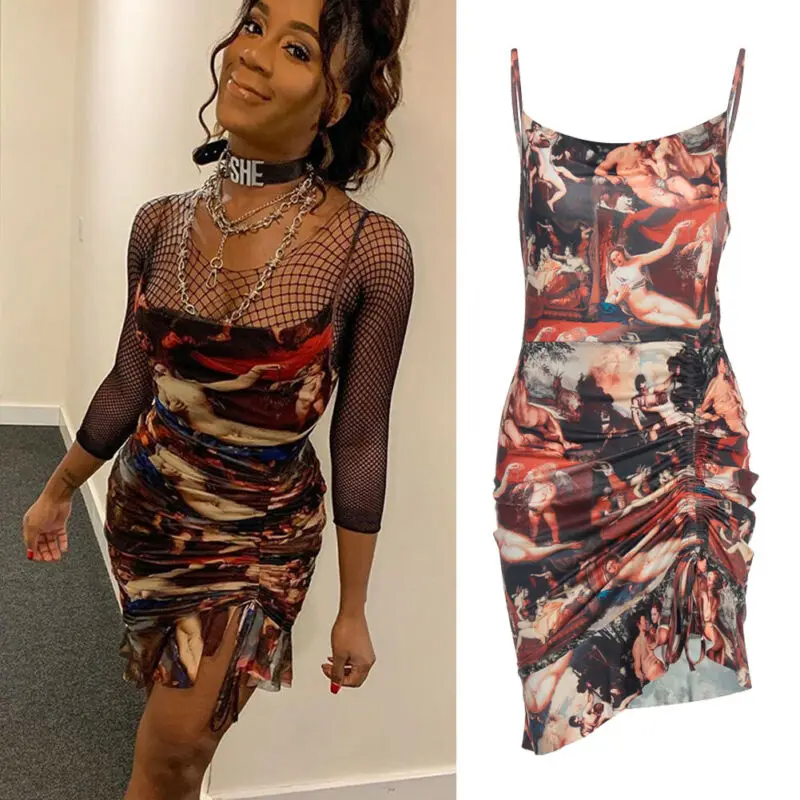 Женский сетчатый прозрачный короткий сарафан без рукавов элегантное пляжное