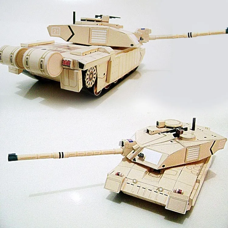 Британский Challenger MK2 MBT основной боевой танк 3d бумажная модель стерео ручной