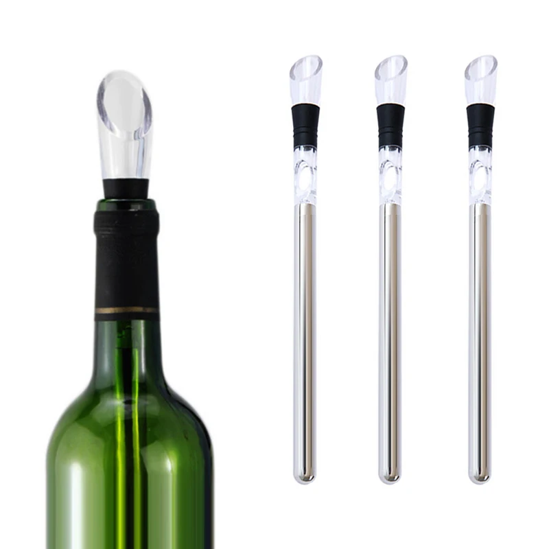 

Stainless Steel Wine Chiller Rod With Showcase Cooling Rod Wine Chiller Beer Beverage Stick Frozen Ice Cold Bar Tool Dropship
