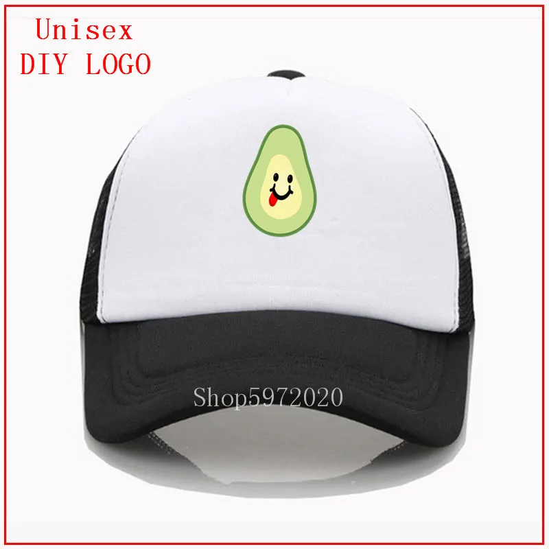 Смайлик авокадо snapback шляпа для гольфа Детская летняя девочек аниме бейсбольная