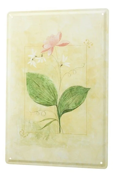 Tin Sign Plants Floral Coffee Bar Decoration