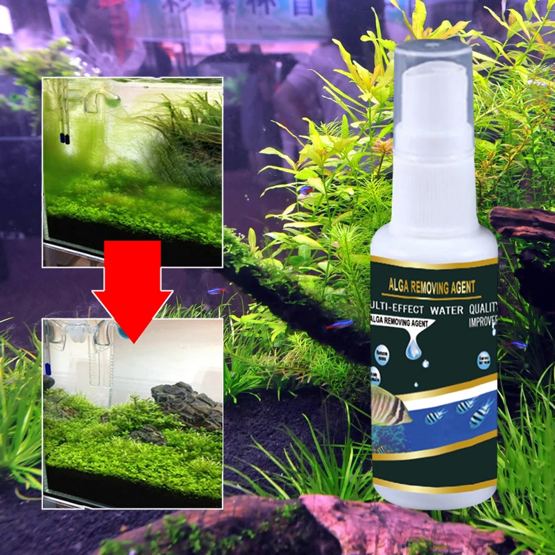 

Purify Aquarium Fish Tank Algae Remover Aquatic Algae Control Purifier Agent Irrigation Tank Algae Remover Treatment Cleaner