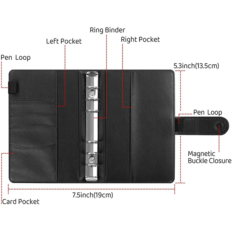 

12 Pieces of Transparent Plastic A6 Binder Envelopes,Waterproof Cash Budget Envelope System,with Label Stickers