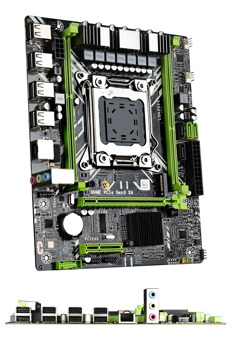 

X79D Placa base con LGA2011 combos Xeon E5 2620 V2 CPU 2x4GB = 8GB DDR3 1333Mhz REG RAM PC2-10600R COMBO SET SATA3.0
