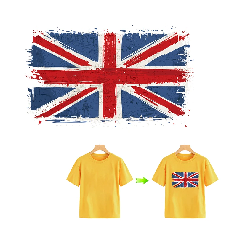Нашивки с флагом Великобритании для одежды искусственные наклейки