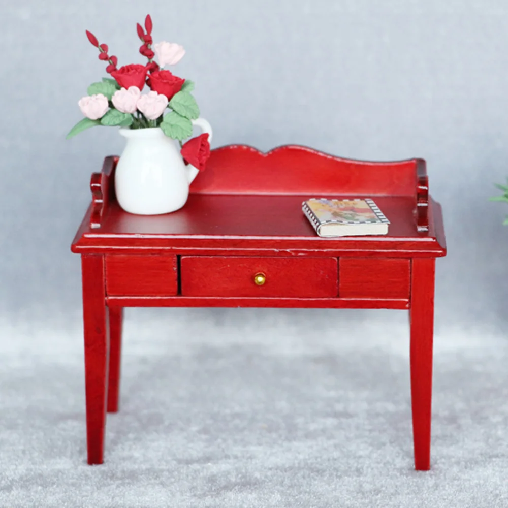 

Miniature Writing Desk Model Mini House Simulation Desk Mini Wooden Furniture