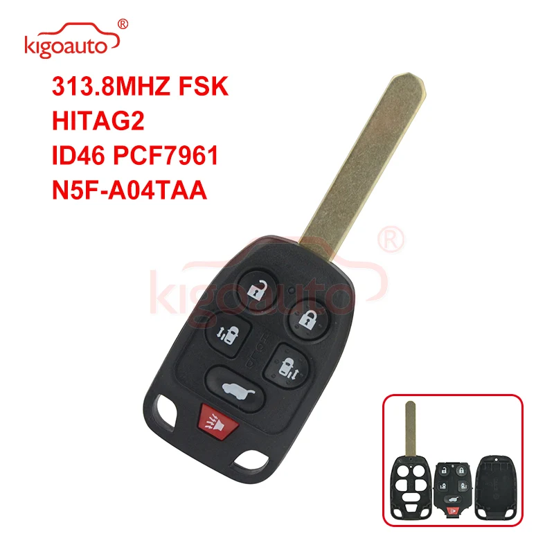 Kigoauto 313 8 МГц FSK HITAG 2 ID46 PCF7961 дистанционный ключ 6 кнопок N5F A04TAA 2011 2012 2013 для Honda Odyssey | Ключ от авто -4000629984083