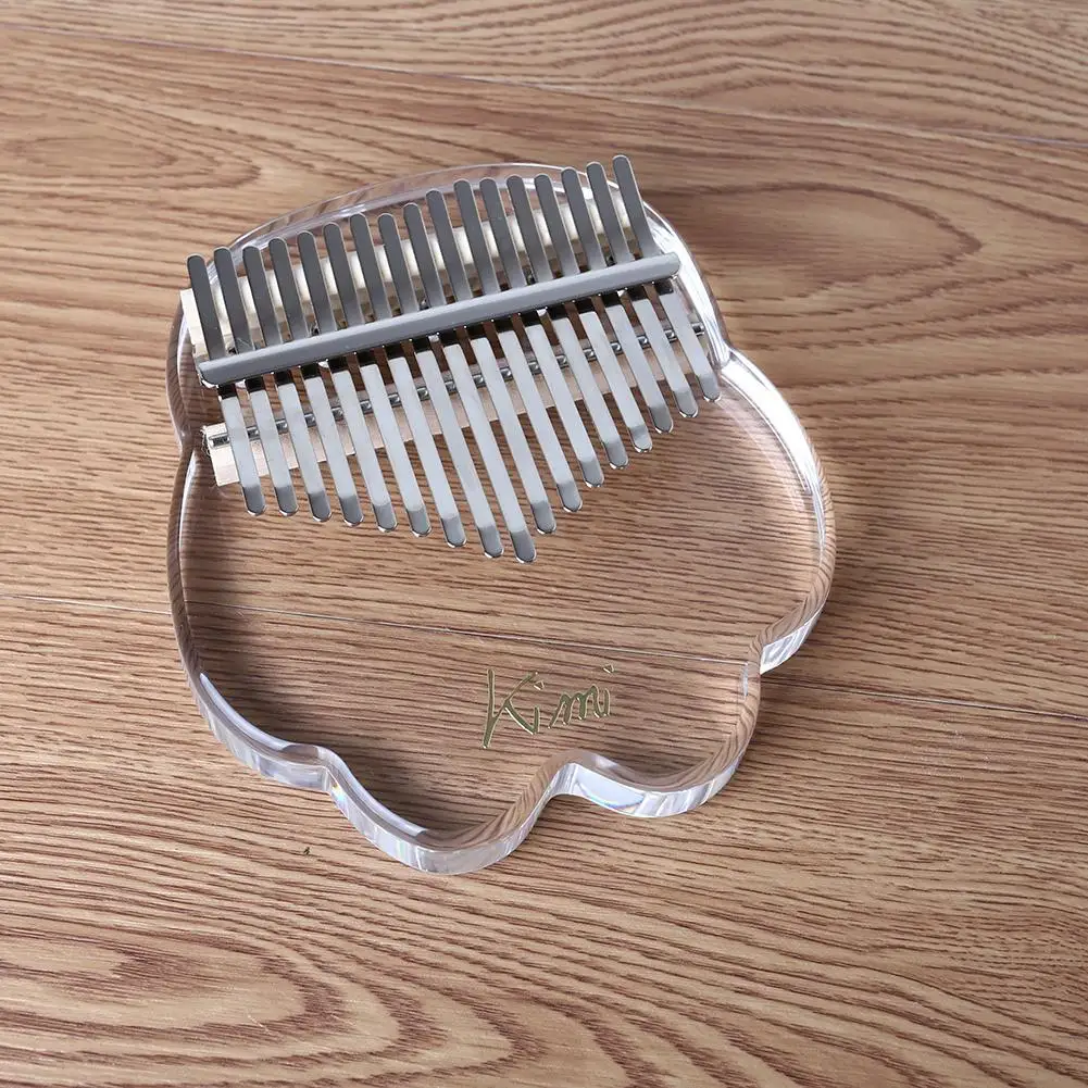 

Transparent Acrylic 17 Key Kalimba Thumb Piano Cute Cat Claw Shaped Keyboard Instrument with Tuner Hammer + Gig Bag