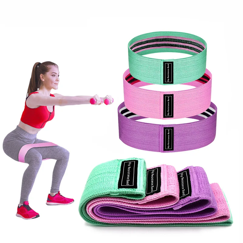 

Gym Thicken Hip Circle Band Yoga Pilates Fitness Resistance Band Exercises Anti-slip Elastic Annular Squat Hip Lifting Bands