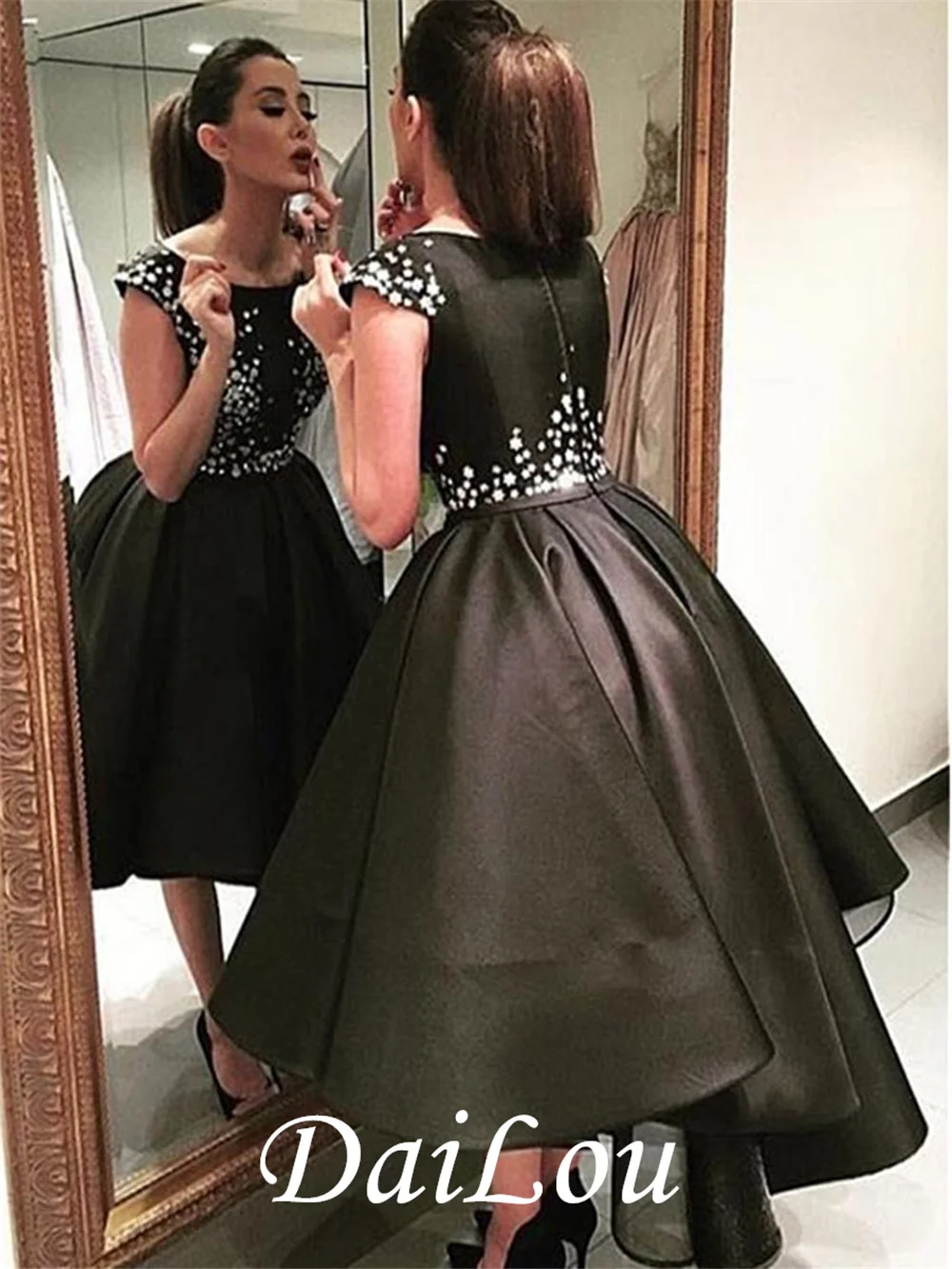 Dubai vestido de noite abendkleider vestidos de festa a linha preto vestidos de noite longo elegante vestido formal apliques 2022 (0)