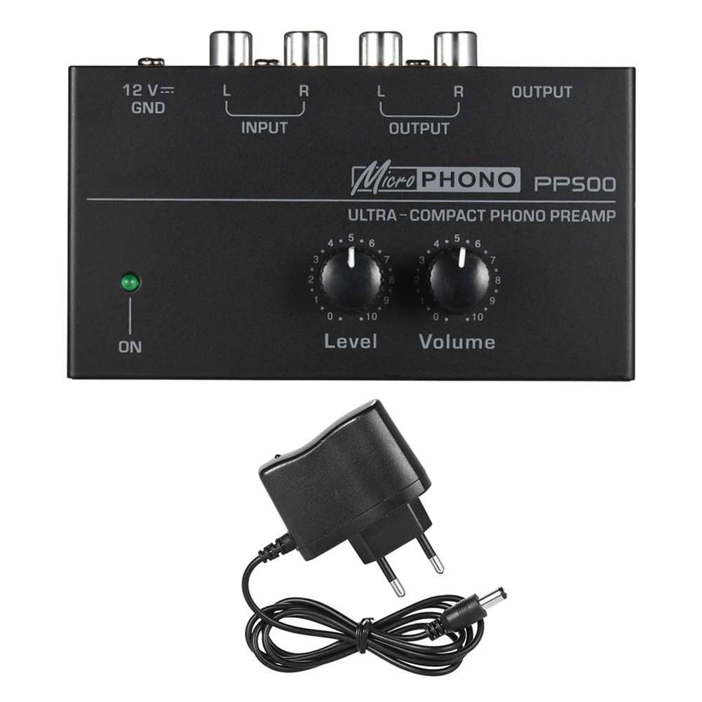 

PP500 Ultra-compact Phone Preamplifier with Level Volume Controls RCA Preamp Bass Treble Balance Volume Tone EQ Control Board