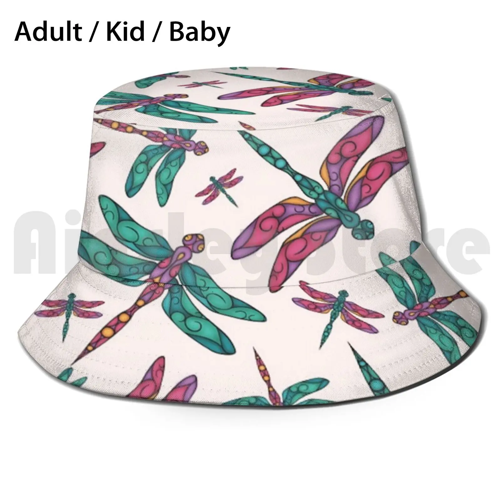 Витражная Солнцезащитная шляпа со стрекозой складная УФ-защита стрекоза