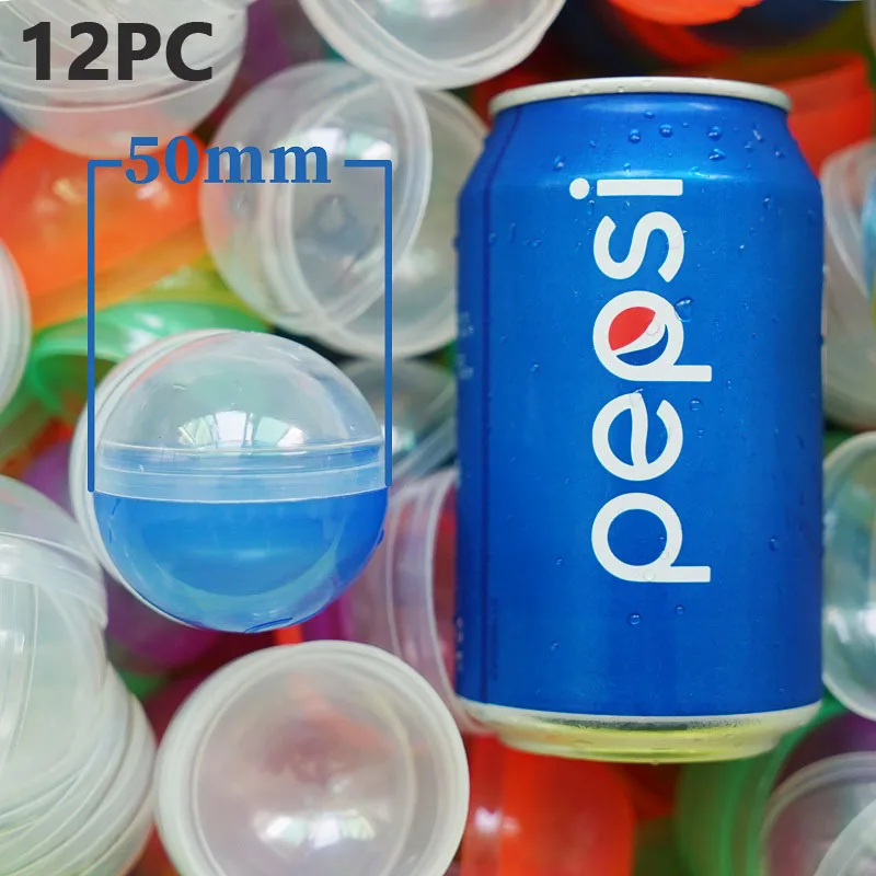 50mm 12 pcs 32 мм 50 мм 75 мм 100 мм Капсульная машина для удаления скорлупы с яиц Капсульная машина развлекательная машина кукла машина подарок прозрачная яичная скорлупа - Цвет: 50mm 12 pcs