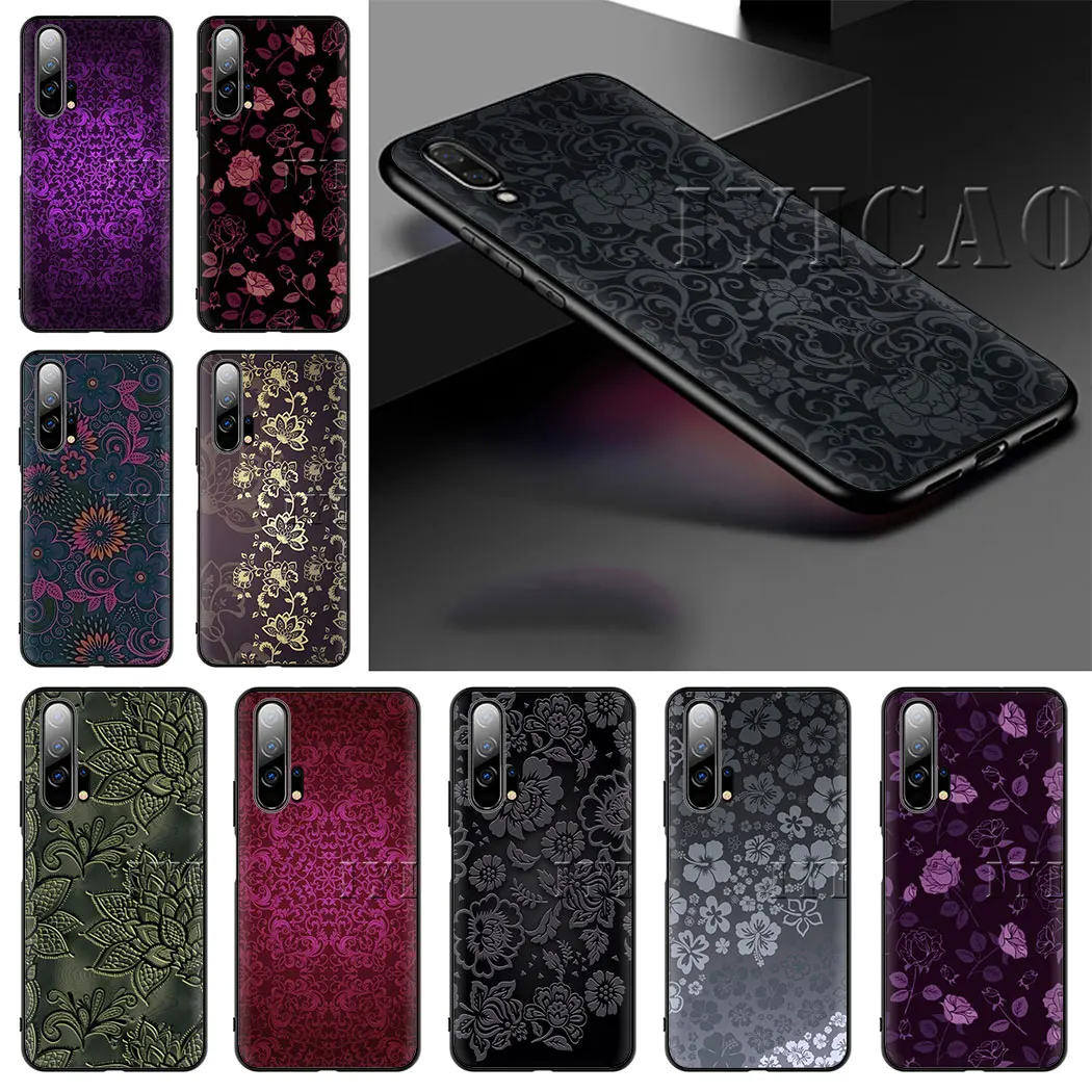 Мягкий чехол IYICAO с кружевом и цветами для Huawei Mate 10 20 30 Pro Lite Y5 Y6 Y7 Y9 Prime Nova 3i