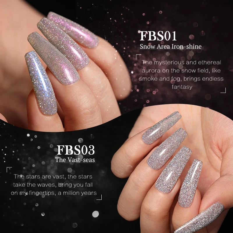 Светоотражающий Блестящий Гель-лак для ногтей Auroras BORN PRETTY блестящий УФ-гель