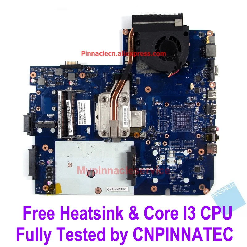 Материнская плата MBWHH02001 I3 для шлюза NV79C LA-5881P вместо Packard Bell Easynote LJ65 LJ67 LA-5021P LJ61 LJ71