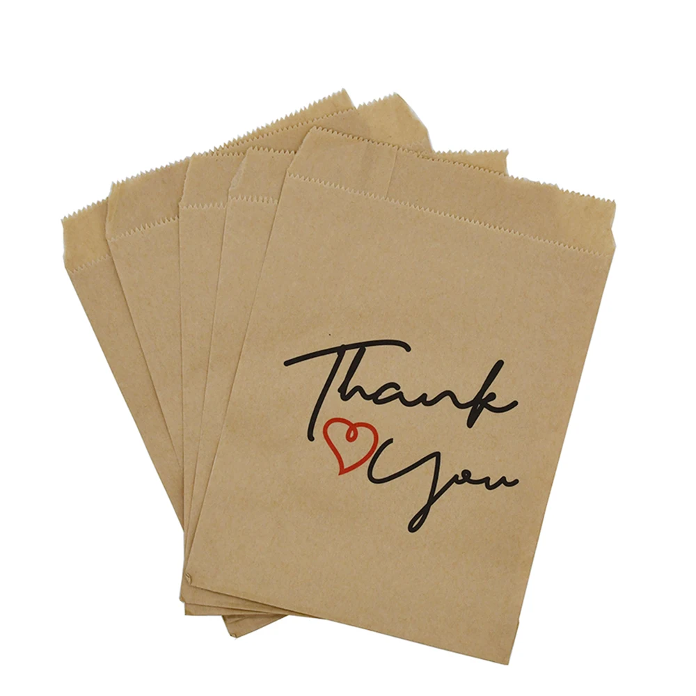 5-30pcs Kraft Paper Red love letters Bags Candy Gift Food Packaging Postcard Bag Wedding Birthday Party Decoration Bags 13X18cm images - 6