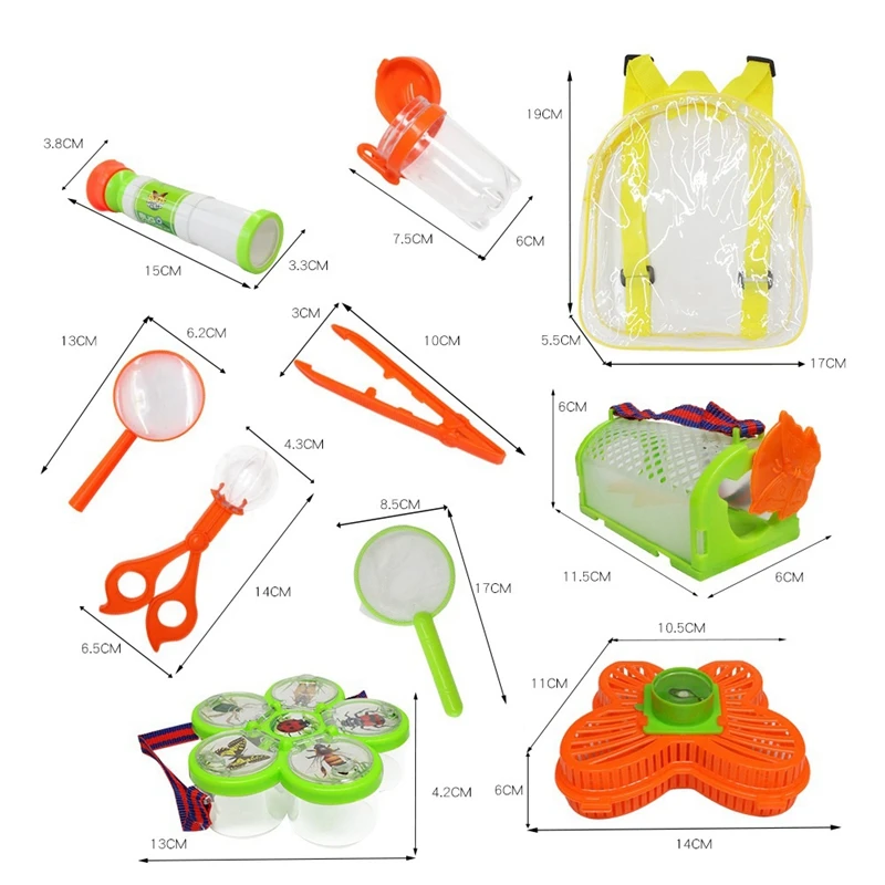Insects Toys Set with Telescope Insect Net Outdoor Observation Box Capture Kit Explorer |