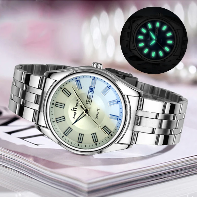 Горячая Мода Светящиеся Часы мужские 2019 Неделя дисплей часы водонепроницаемые